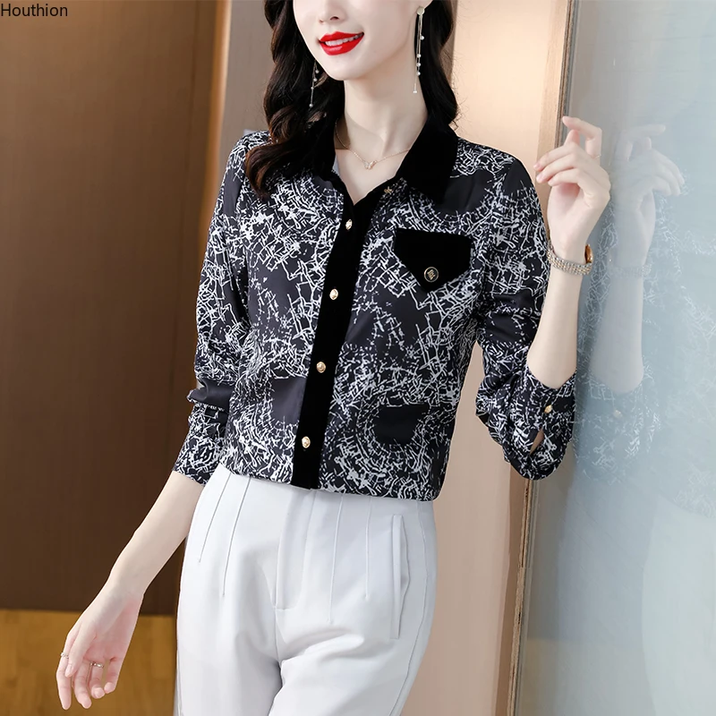 Chiffon Loose Women's Shirts New Fashion Blouses Printing Buttons Polo Shirts Autumn Casual Long Sleeve Blusas Houthion
Chiffon Loose Women's Shirts New Fashion Blouses Printing Buttons Polo Shirts Autumn Casual Long Sleeve Blusas Houthion