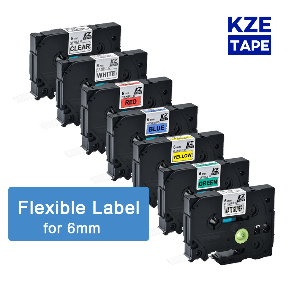6mm Brother Flexible Cable Label Tapes Tze-FX211 Multicolor Laminated label tze tape for P-touch label printers Flexible label 
6mm Brother Flexible Cable Label Tapes Tze-FX211 Multicolor Laminated label tze tape for P-touch label printers Flexible label