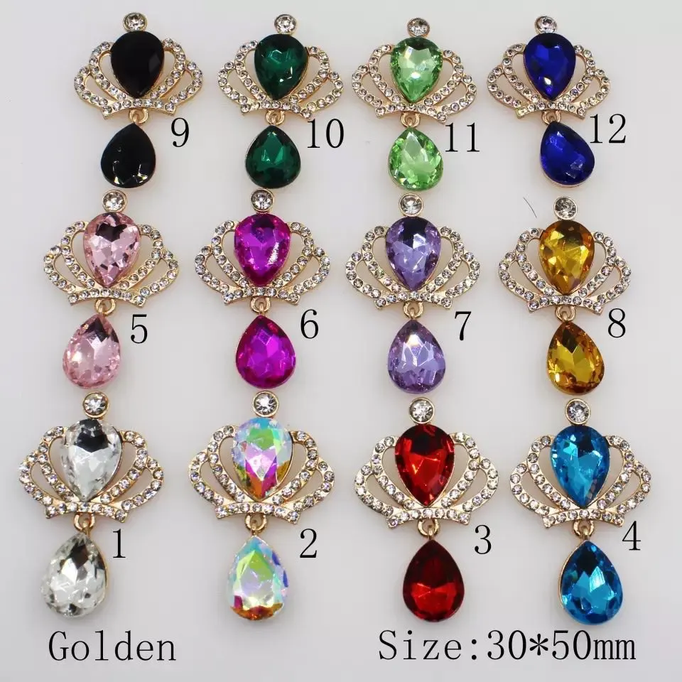 10Pcs 30*50mm Golden Crown Crystal Pendant Button Flat Back Alloy Rhinestone Button DIY For Wedding Decoratio Clothing Button
10Pcs 30*50mm Golden Crown Crystal Pendant Button Flat Back Alloy Rhinestone Button DIY For Wedding Decoratio Clothing Button
