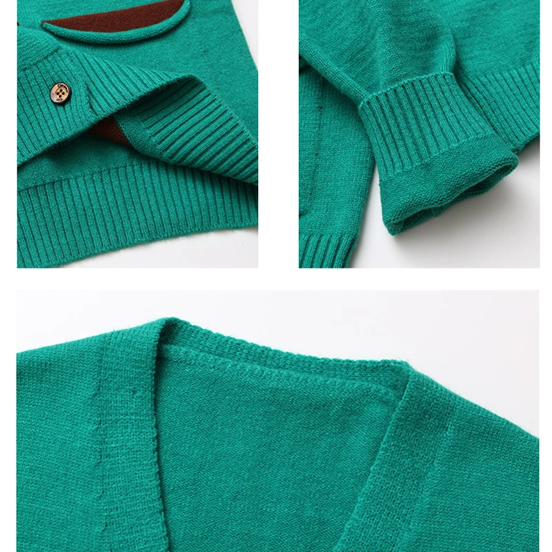 Women Sweater 2020 Autumn and Winter Tops Casual Knitted V-Neck Cardigans yellow Embroidery Long Sleeve Sweater women
Women Sweater 2020 Autumn and Winter Tops Casual Knitted V-Neck Cardigans yellow Embroidery Long Sleeve Sweater women