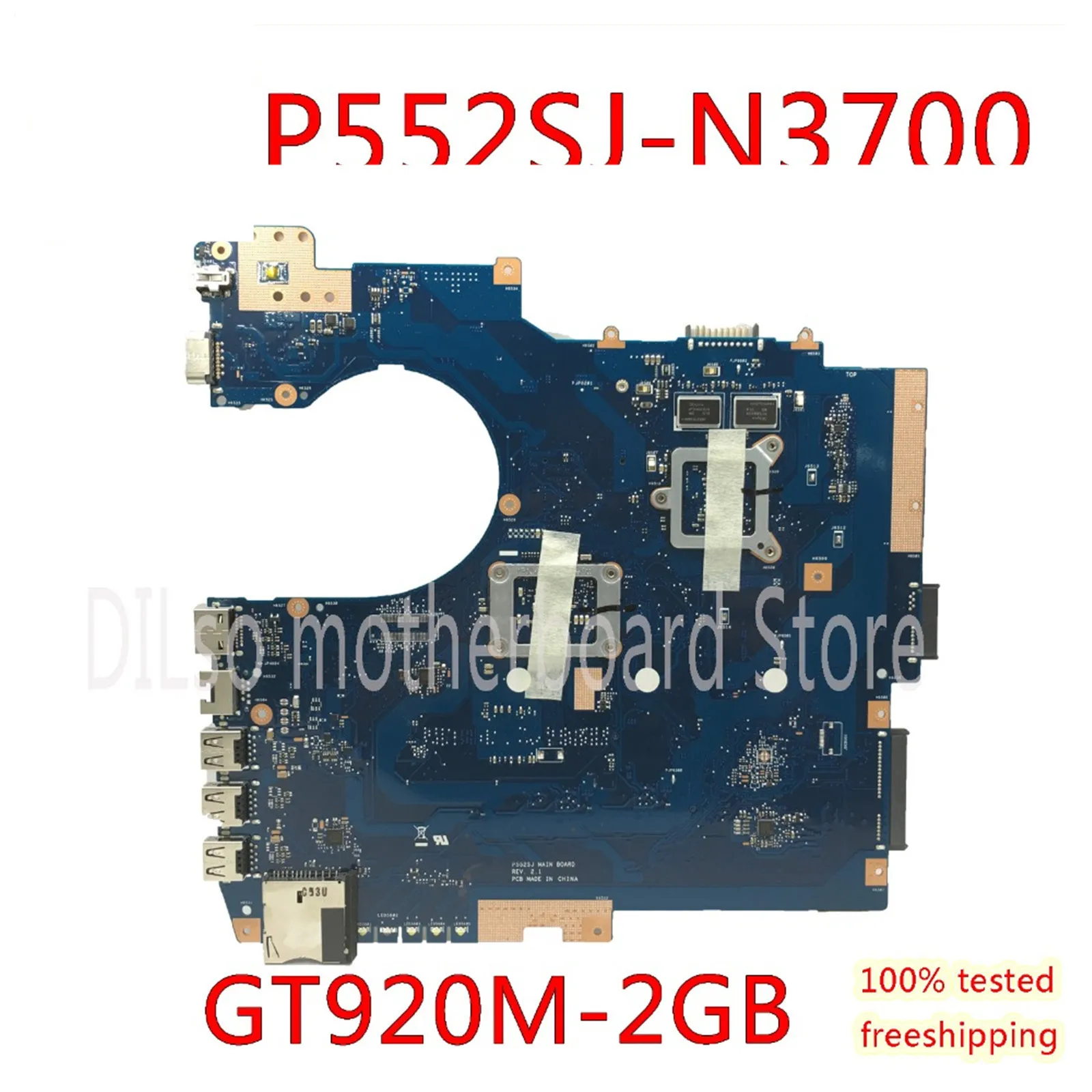 KEFU P552SJ For ASUS P552SJ PU552SJ PRO552S P552S PU552S P552SA Laptop Motherboard N3700 CPU GT920M 2GB Test Motherboard
KEFU P552SJ For ASUS P552SJ PU552SJ PRO552S P552S PU552S P552SA Laptop Motherboard N3700 CPU GT920M 2GB Test Motherboard