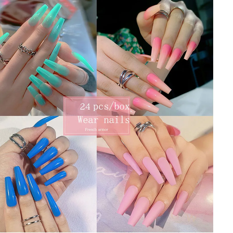 Solid Candy Colors Fake Nails Natural Frosted Matte Trapezoid Full Cover False Nail Art Long Ballet Wear Nail Decor 24pcs/set
Solid Candy Colors Fake Nails Natural Frosted Matte Trapezoid Full Cover False Nail Art Long Ballet Wear Nail Decor 24pcs/set