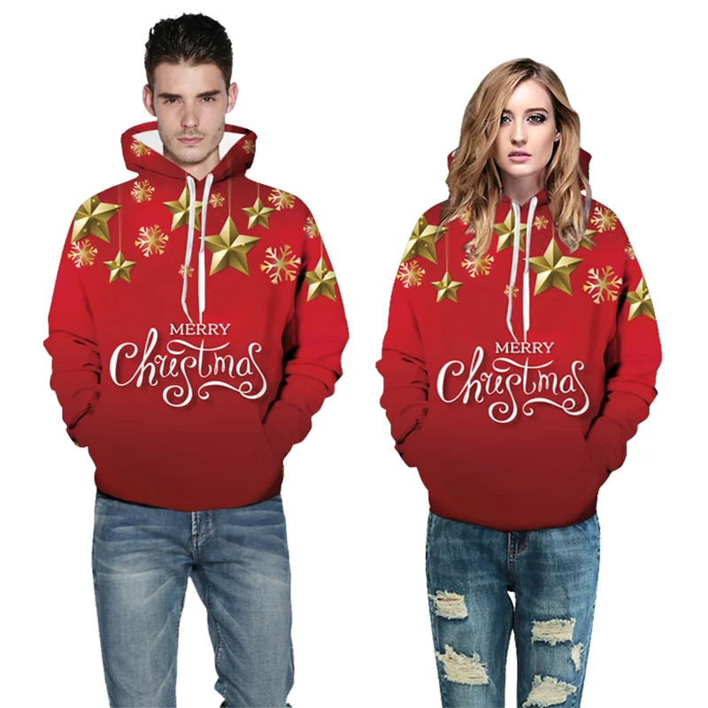 Couple Christmas Sweatshirt Autumn Winter New Men Women's Hoodies New Year 3D Print Sweatshirt Plus Size
Couple Christmas Sweatshirt Autumn Winter New Men Women's Hoodies New Year 3D Print Sweatshirt Plus Size