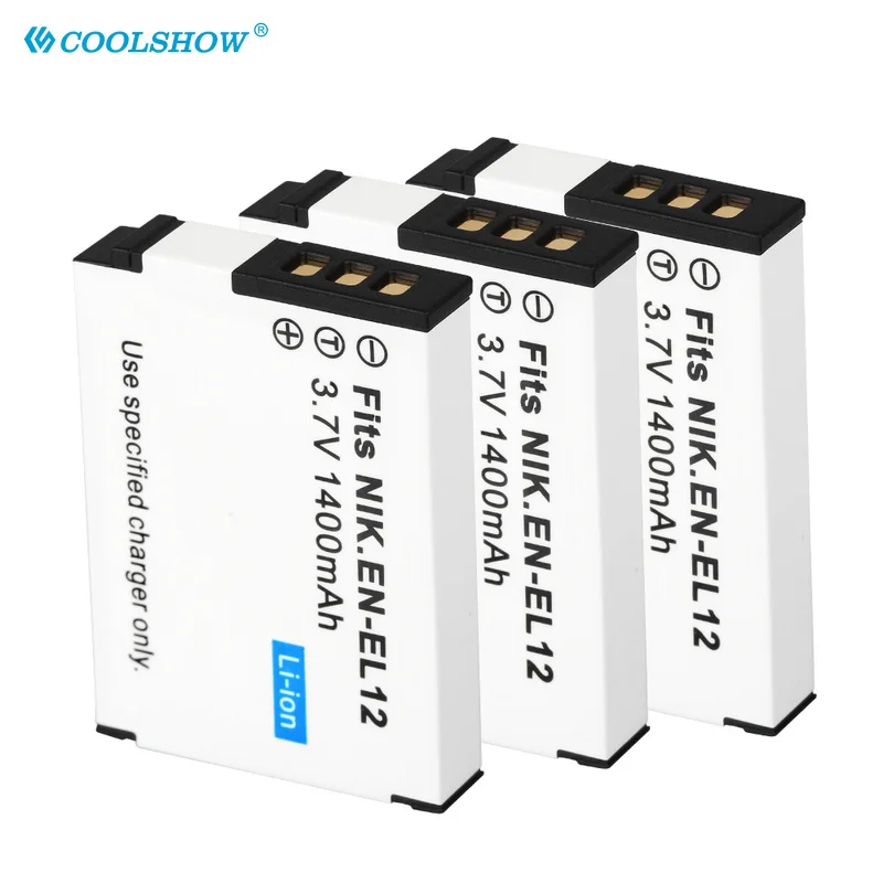 EN-EL12 EL12 Battery 1400mAh for Nikon CoolPix S610 S610c S620 S630 S710 S1000pj P300 310 330 S6200 S6300 S9400 S9500 Camera
EN-EL12 EL12 Battery 1400mAh for Nikon CoolPix S610 S610c S620 S630 S710 S1000pj P300 310 330 S6200 S6300 S9400 S9500 Camera