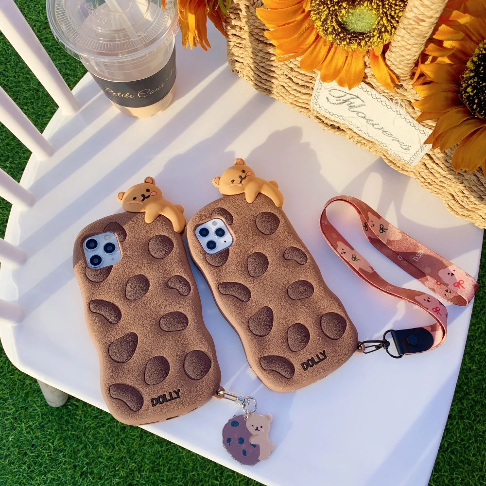 Cartoon Chocolates Bear Pattern For iPhone 11Pro 12 12promax 7 8plus X Xs Xr Xsmax Silicone Phone Case with Rope and Pendant
Cartoon Chocolates Bear Pattern For iPhone 11Pro 12 12promax 7 8plus X Xs Xr Xsmax Silicone Phone Case with Rope and Pendant