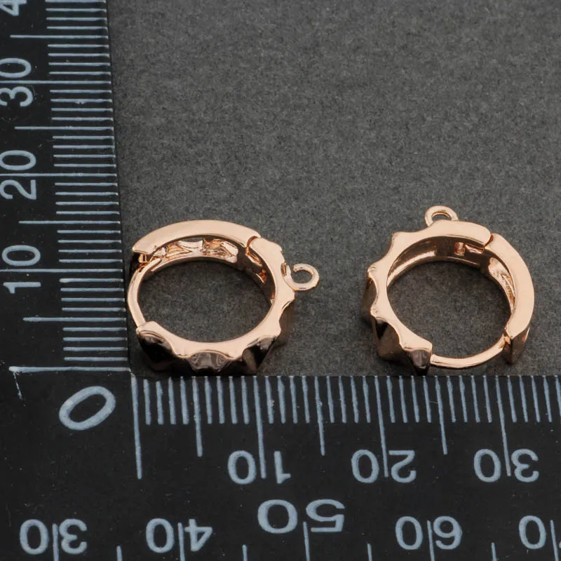 Charm Brass Earring Hook Handmade Jewelry Women's Earrings Fashion Popular Geometric Design 585 Rose Gold Color | Украшения и