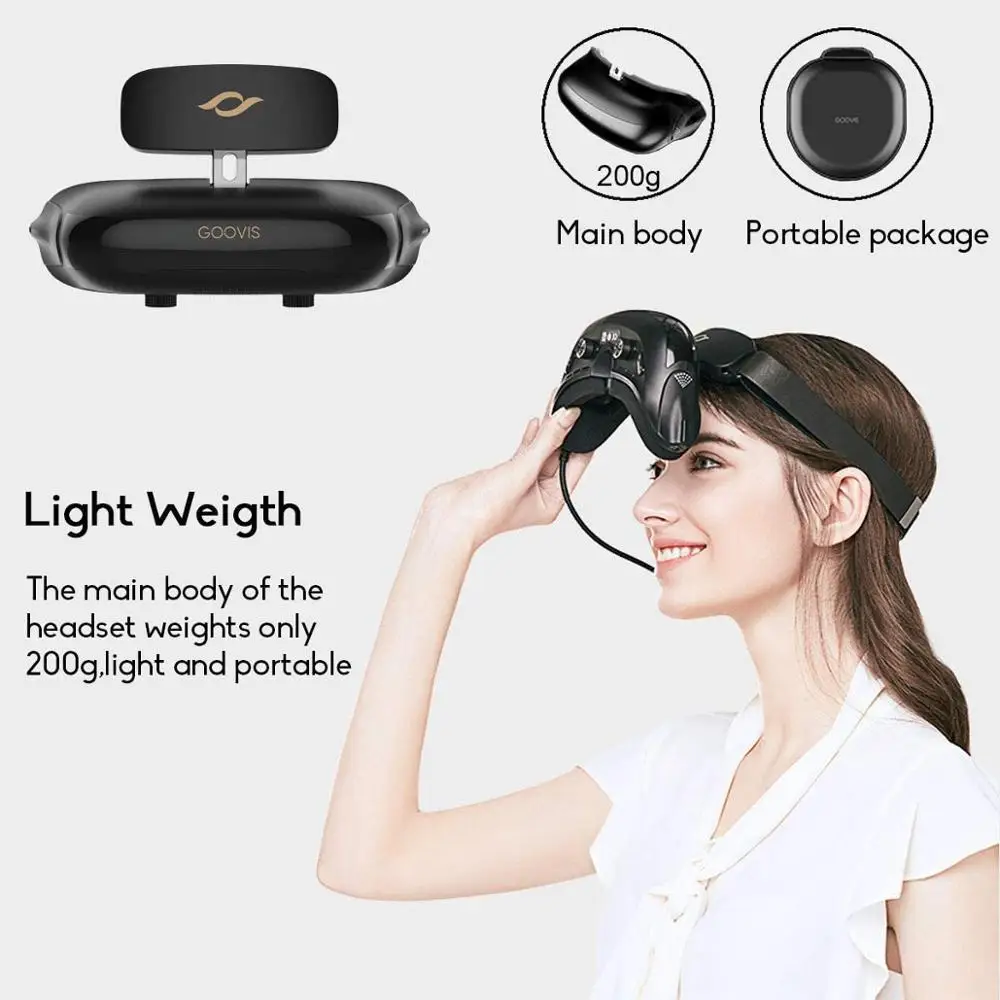 Гарнитура GOOVIS Pro VR 3d очки для кинотеатра 4K FPV совместима с телеприставками дронами