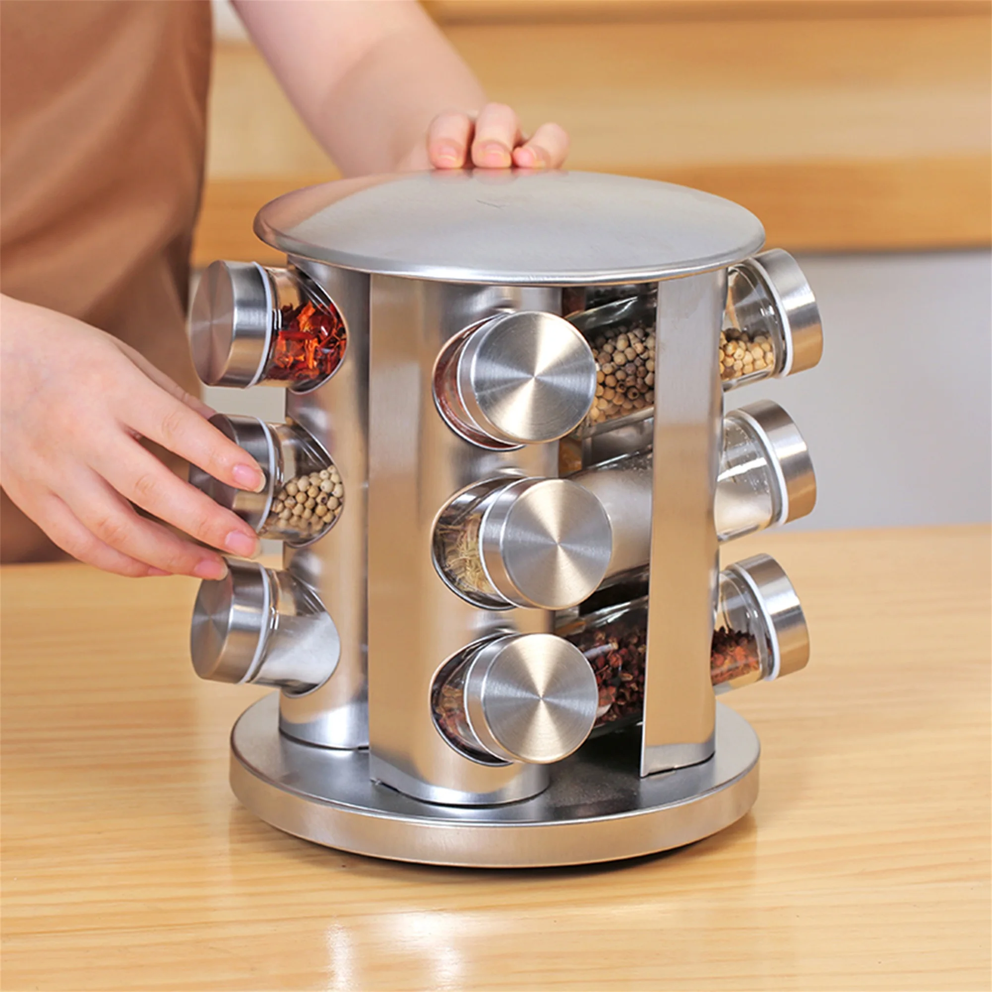 Seasoning Pots Kit, Household Portable Transparent Spice Jar With Storage Rack For Cumin Prickly Ash, Silver 2021 New Fashion
Seasoning Pots Kit, Household Portable Transparent Spice Jar With Storage Rack For Cumin Prickly Ash, Silver 2021 New Fashion