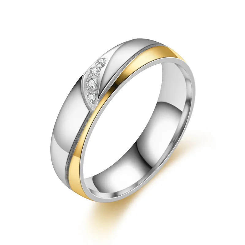 Gold Color Wedding Ring for Women Men Jewelry Stainless Steel Engagement Ring Couple Anniversary Gift DH001
Gold Color Wedding Ring for Women Men Jewelry Stainless Steel Engagement Ring Couple Anniversary Gift DH001