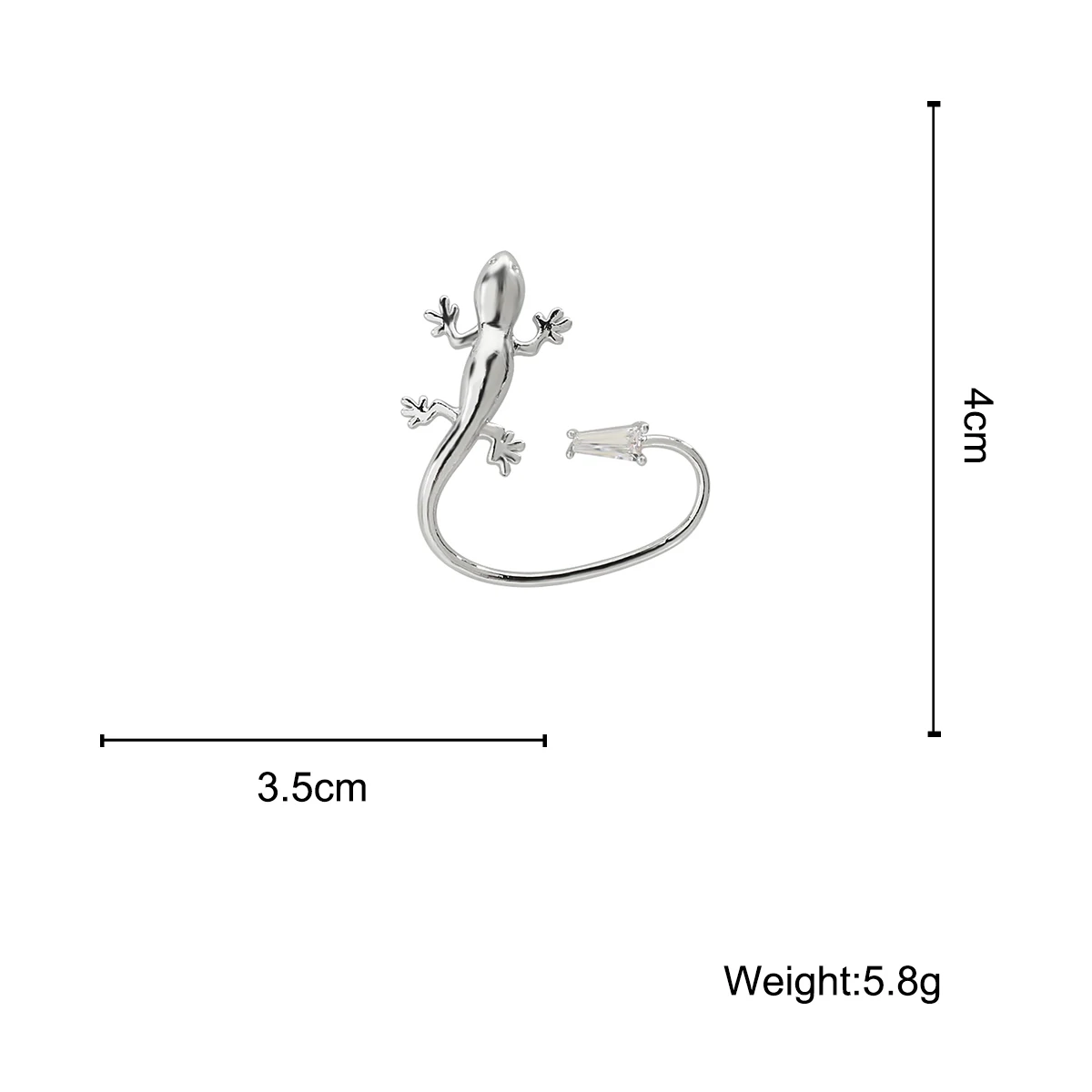 Flashbuy 1PC Punk Silver Color Animal Lizard Clip Earrings for Women Copper Alloy Ear Clip Earrings Hip Hop Jewelry No Piercing
Flashbuy 1PC Punk Silver Color Animal Lizard Clip Earrings for Women Copper Alloy Ear Clip Earrings Hip Hop Jewelry No Piercing