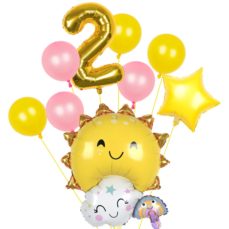 Sun Smiley Rainbow White Cloud foil balloons 32inch number Children's Birthday Party Decoration Baby Shower Kids Toy Helium Ball
Sun Smiley Rainbow White Cloud foil balloons 32inch number Children's Birthday Party Decoration Baby Shower Kids Toy Helium Ball