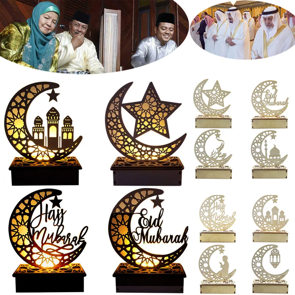 11 Kinds Wooden LED Moon Eid Mubarak Decorations Hollow Out LED Home Decoration Accessories Home Decor
11 Kinds Wooden LED Moon Eid Mubarak Decorations Hollow Out LED Home Decoration Accessories Home Decor