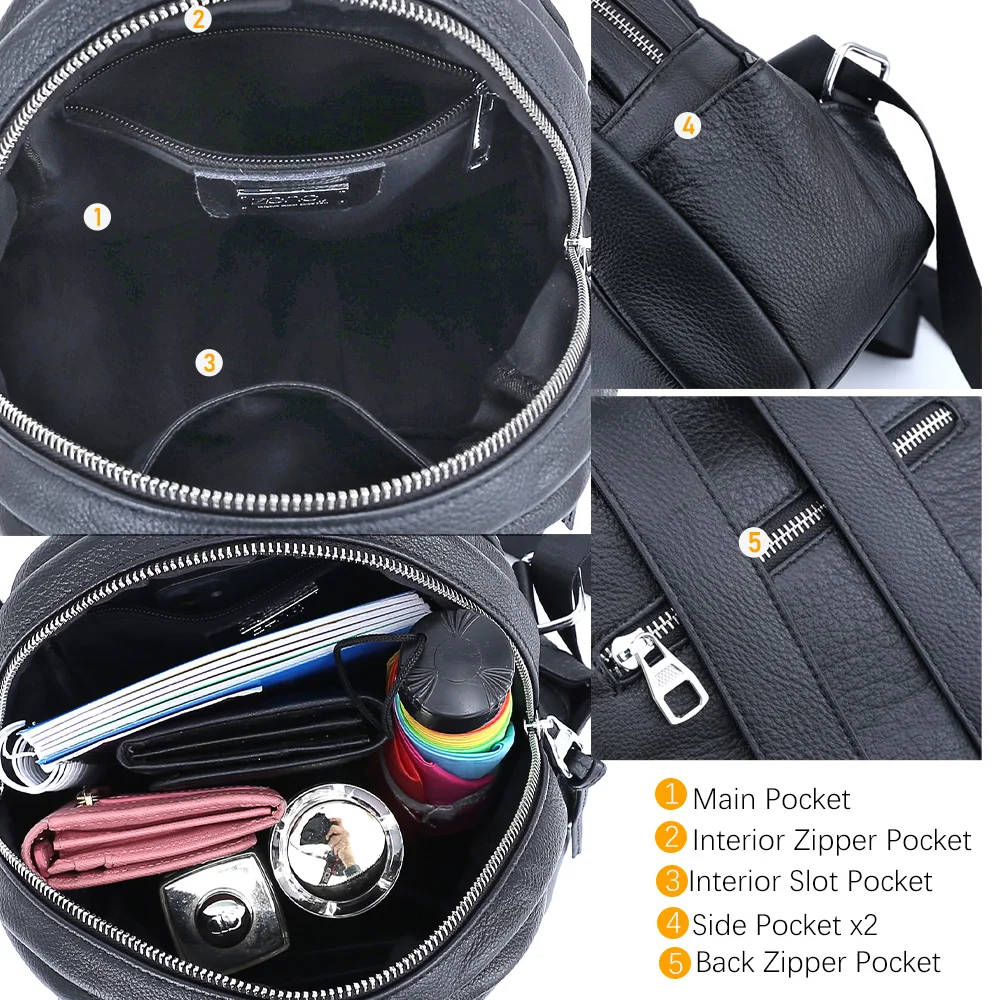 Zency Soft Genuine Leather Backpack Daily Casual Women's Rucksack Travel Camping Outdoor Female Knapsack Teenagers School Bags 
Zency Soft Genuine Leather Backpack Daily Casual Women's Rucksack Travel Camping Outdoor Female Knapsack Teenagers School Bags