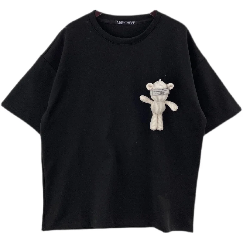 Doll Bear Korean Summer New Loose and Simple Student Cotton Short Sleeve T-shirt Female Woman Tshirts T Shirt for Women Tops
Doll Bear Korean Summer New Loose and Simple Student Cotton Short Sleeve T-shirt Female Woman Tshirts T Shirt for Women Tops