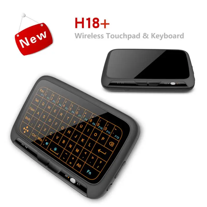 Wireless Keyboard H18 Wireless Air Mouse Mini Keyboard Full Screen Touch 2.4GHz Keyboard Touchpad with Backlight Function
Wireless Keyboard H18 Wireless Air Mouse Mini Keyboard Full Screen Touch 2.4GHz Keyboard Touchpad with Backlight Function