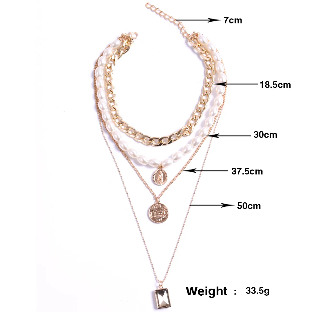 Multi Layered Pearl Choker Necklace Collar Statement Virgin Mary Coin Crystal Pendant Necklace Women Jewelry Sweater chain
Multi Layered Pearl Choker Necklace Collar Statement Virgin Mary Coin Crystal Pendant Necklace Women Jewelry Sweater chain