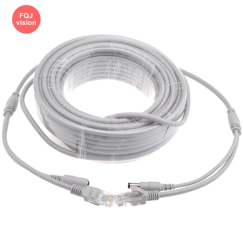 

IP Camera Ethernet RJ45 Cable CAT5/CAT-5e RJ45 + DC Power Internet LAN Cable Cord 2 in 1 Cables 5M/10M/15M/20M/30M