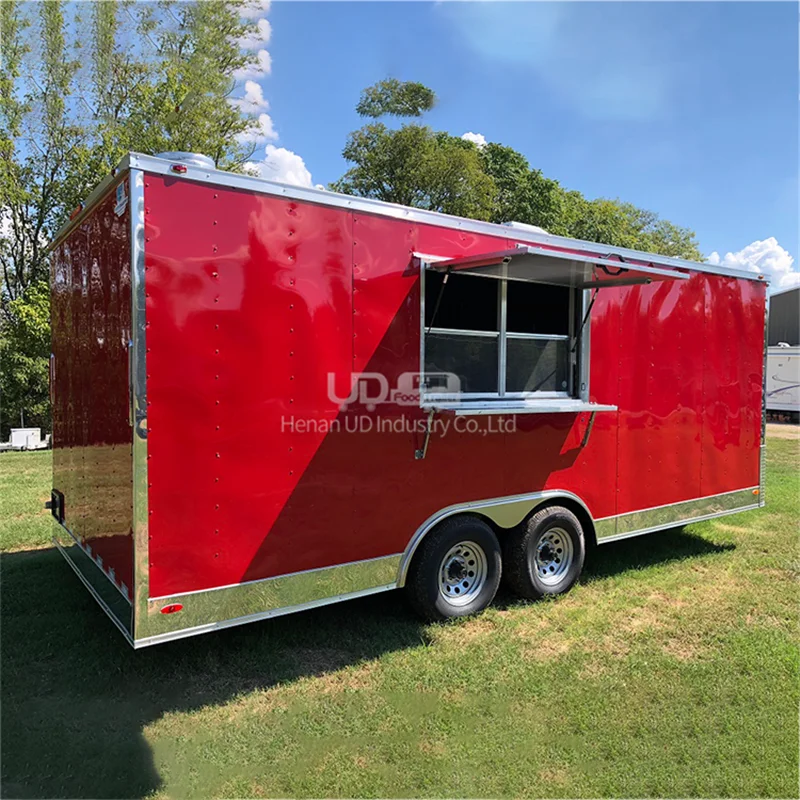 

Mobile Kitchen Restaurant Food Trailer Kiosk Ice Cream Pizza Cart Taco Hot Dog Trailer Fully Equipped Concession Food Trailer