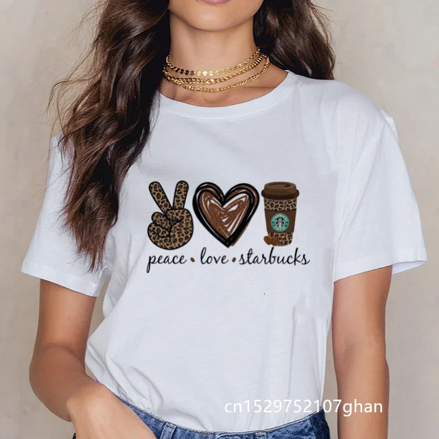 T-Shirt Leopard Peace Love Coffee Donuts Print Women Summer T Shirt Vogue Girls Tshirt Tops Tees Streetwear Drop shipping
T-Shirt Leopard Peace Love Coffee Donuts Print Women Summer T Shirt Vogue Girls Tshirt Tops Tees Streetwear Drop shipping