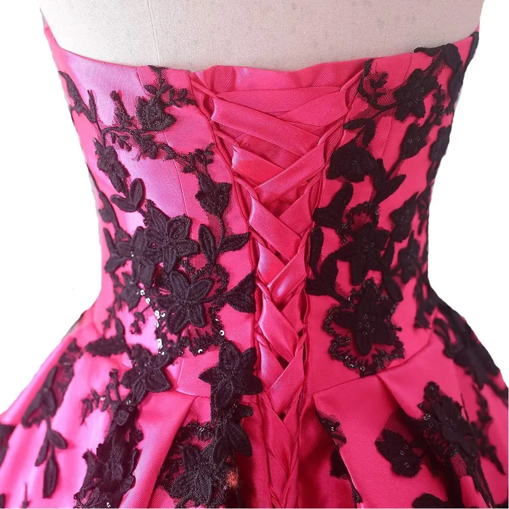 New Fashion Full Length Satin Lace Applique Strapless A Line Long Prom Corset Formal Occasion Wedding Dresses Custom Size
New Fashion Full Length Satin Lace Applique Strapless A Line Long Prom Corset Formal Occasion Wedding Dresses Custom Size