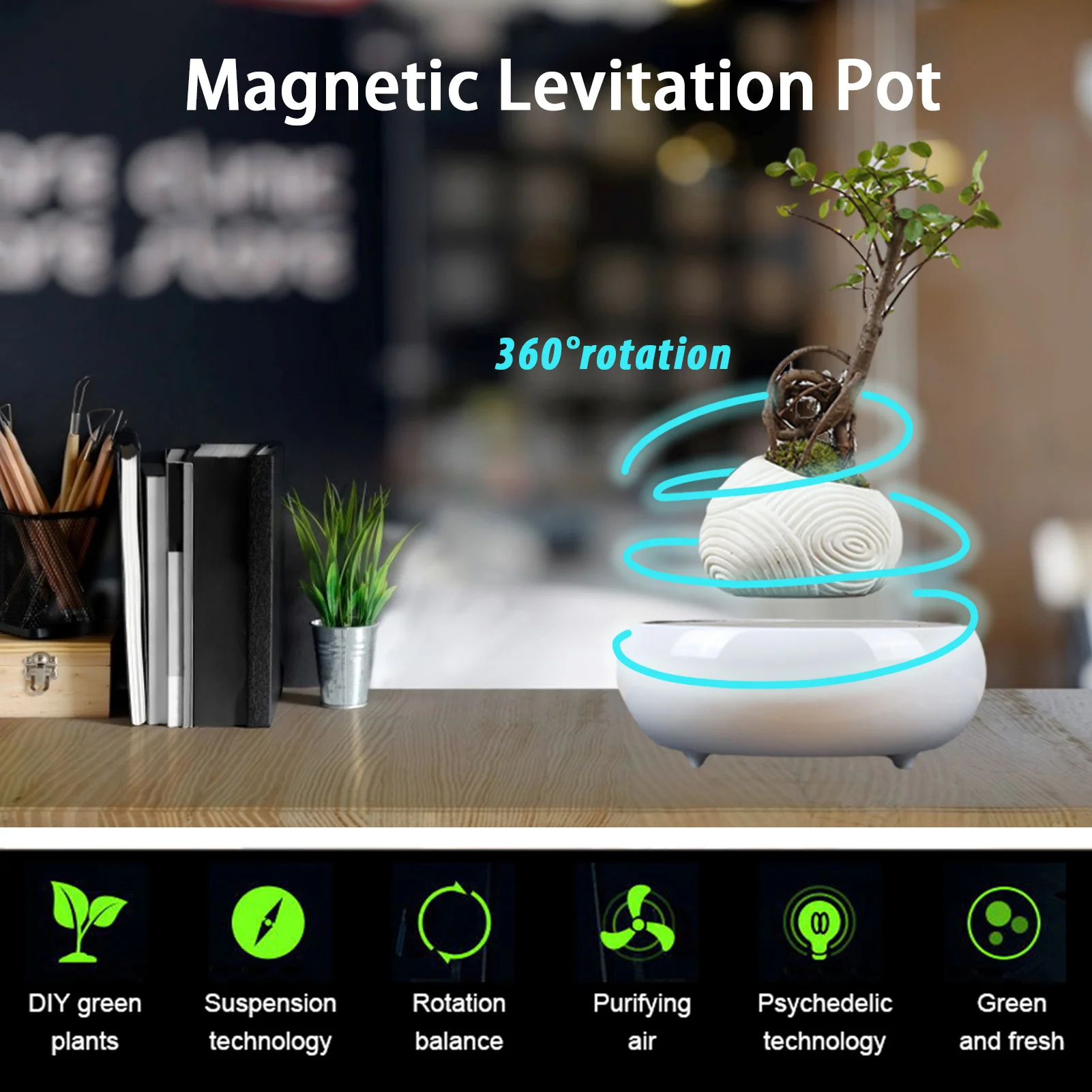 Creative Home Furnishings Succulent Flower Pot Terrace Decoration Desktop Flower/green Plant Magnetic Levitation Flower Pot
Creative Home Furnishings Succulent Flower Pot Terrace Decoration Desktop Flower/green Plant Magnetic Levitation Flower Pot