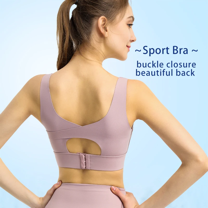 DANCEFISH Women Sports Bras Cross Back Buckle Closure Design Outdoor Fitness Exercise Gym Clothes Yoga Top
DANCEFISH Women Sports Bras Cross Back Buckle Closure Design Outdoor Fitness Exercise Gym Clothes Yoga Top