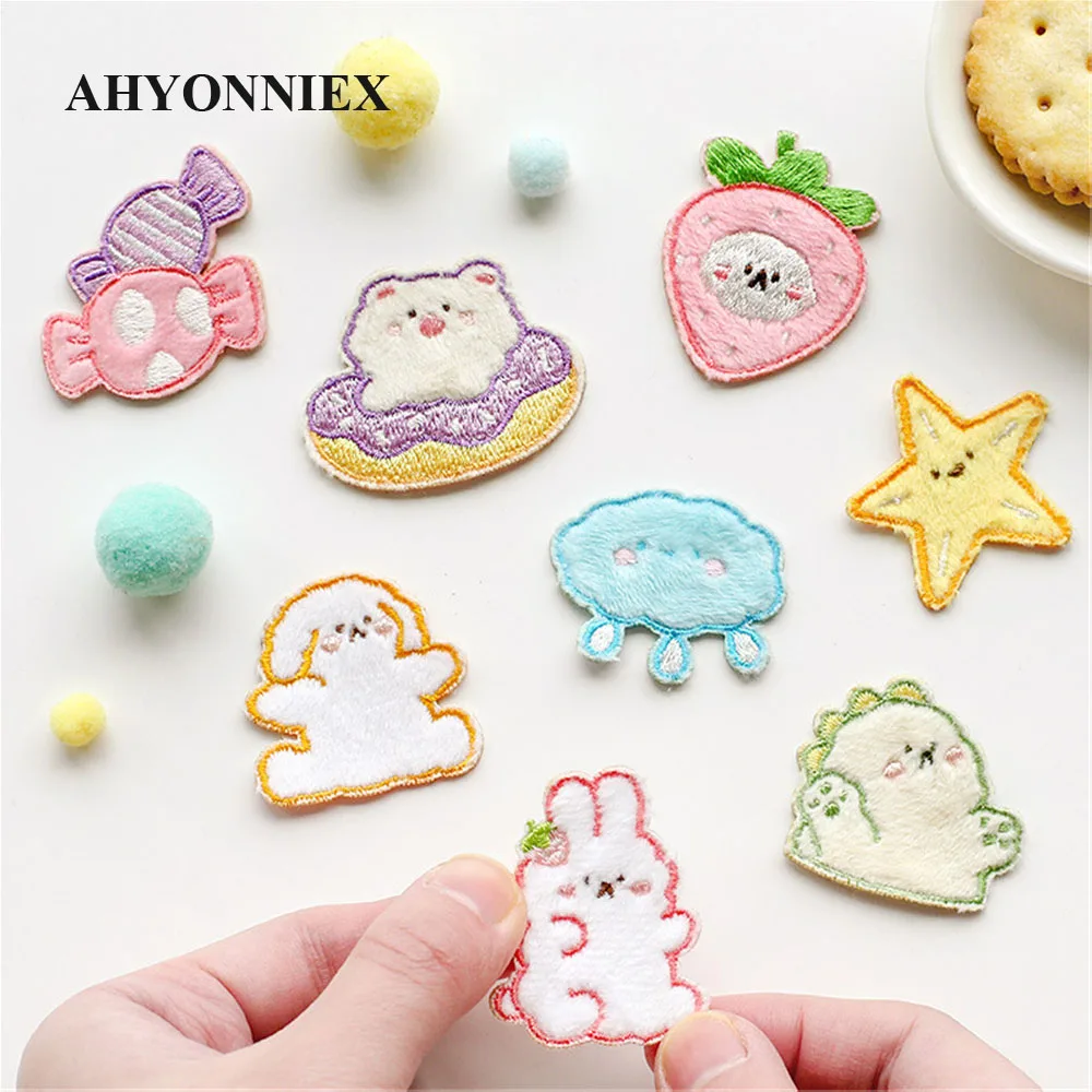 AHYONNIEX 1 Piece Embroidery Rabbit Candy Star Patches Bag Jacket Jeans Cartoon Iron On Patches for Clothes Small Glue Sticker
AHYONNIEX 1 Piece Embroidery Rabbit Candy Star Patches Bag Jacket Jeans Cartoon Iron On Patches for Clothes Small Glue Sticker