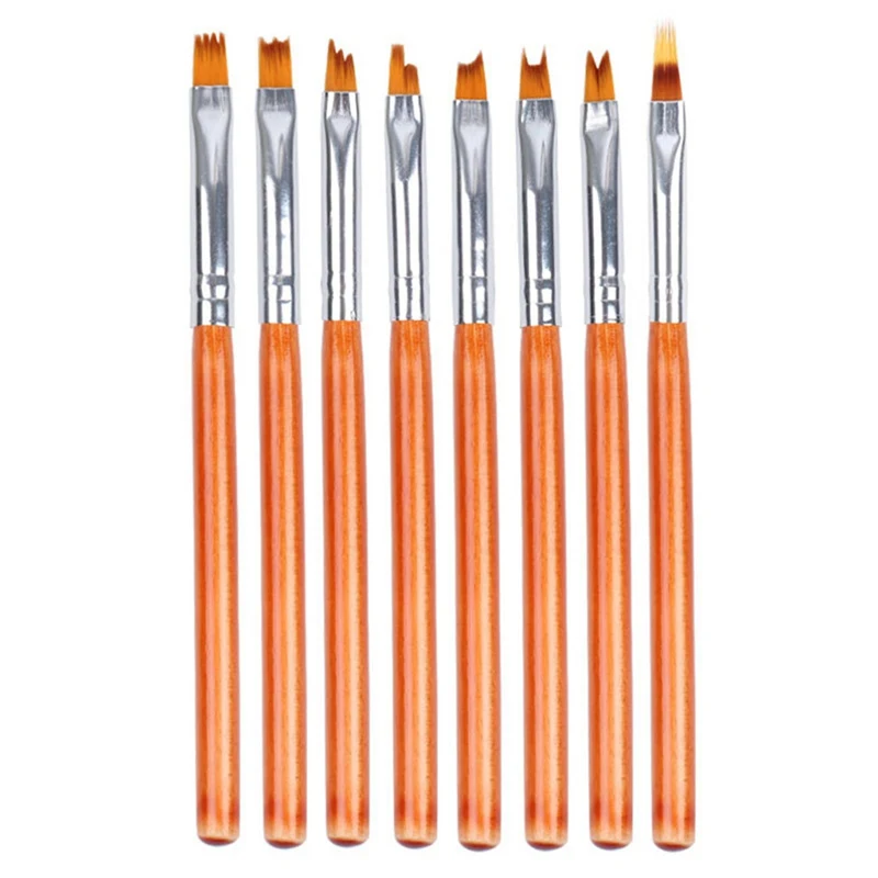 8pcs/set Nail Art French Brushes Half Moon Shape DIY Petal Flower Gradient Fade Color Painting Drawing Pen Nail Art Tools
8pcs/set Nail Art French Brushes Half Moon Shape DIY Petal Flower Gradient Fade Color Painting Drawing Pen Nail Art Tools