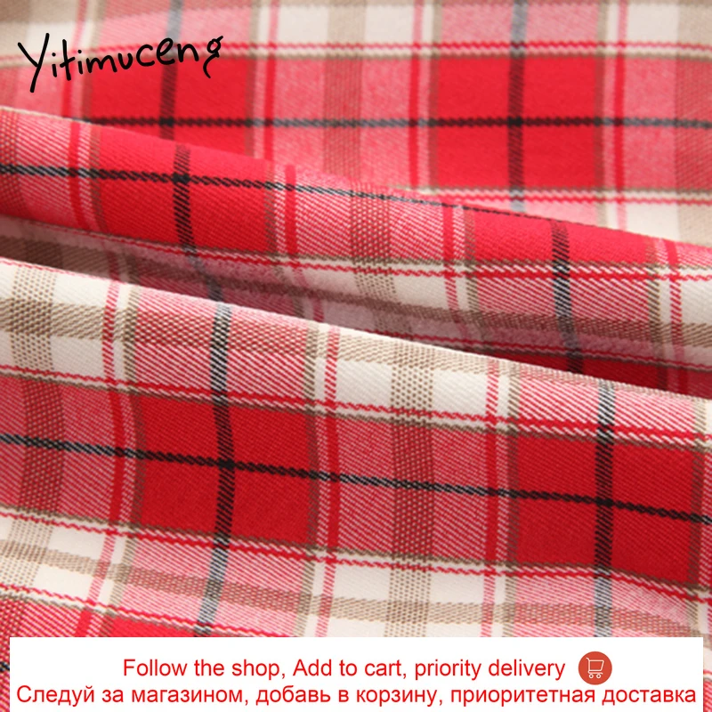 Yitimuceng Red Plaid Skirt Woman Mini Skirts Lined Checkerboard Skinny A-Line High Waist Clothing Spring Summer Streetwear 2021
Yitimuceng Red Plaid Skirt Woman Mini Skirts Lined Checkerboard Skinny A-Line High Waist Clothing Spring Summer Streetwear 2021