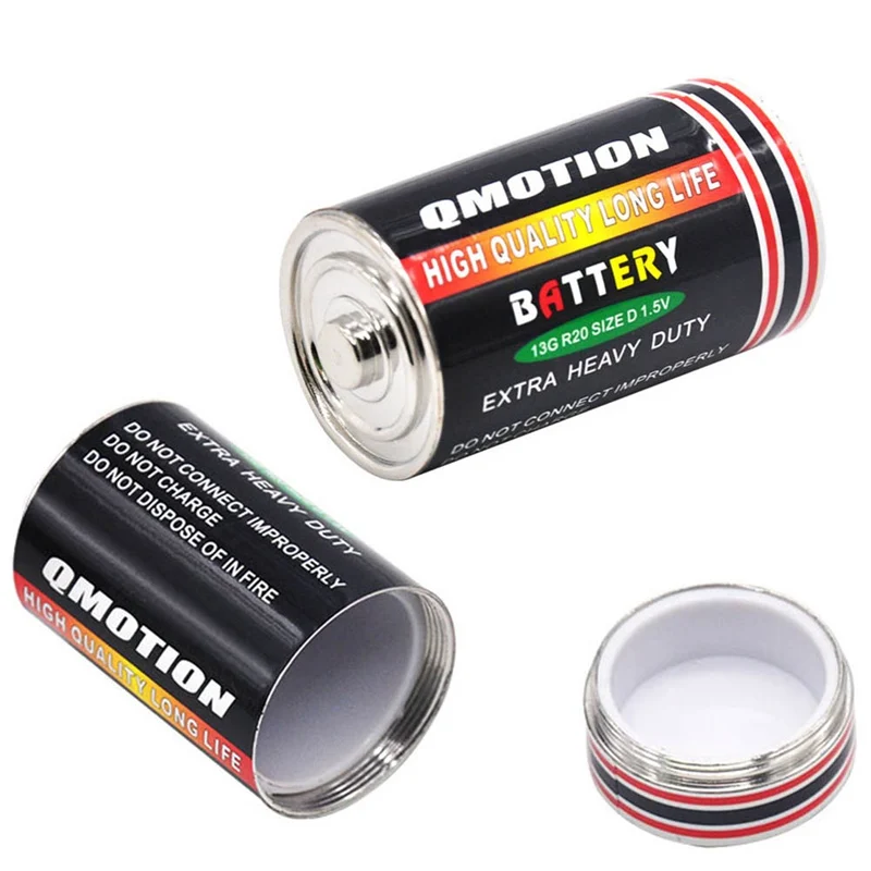 Battery Shaped Secret Stash Safe Money Pill Hidden Container Screw Box Case | Красота и здоровье