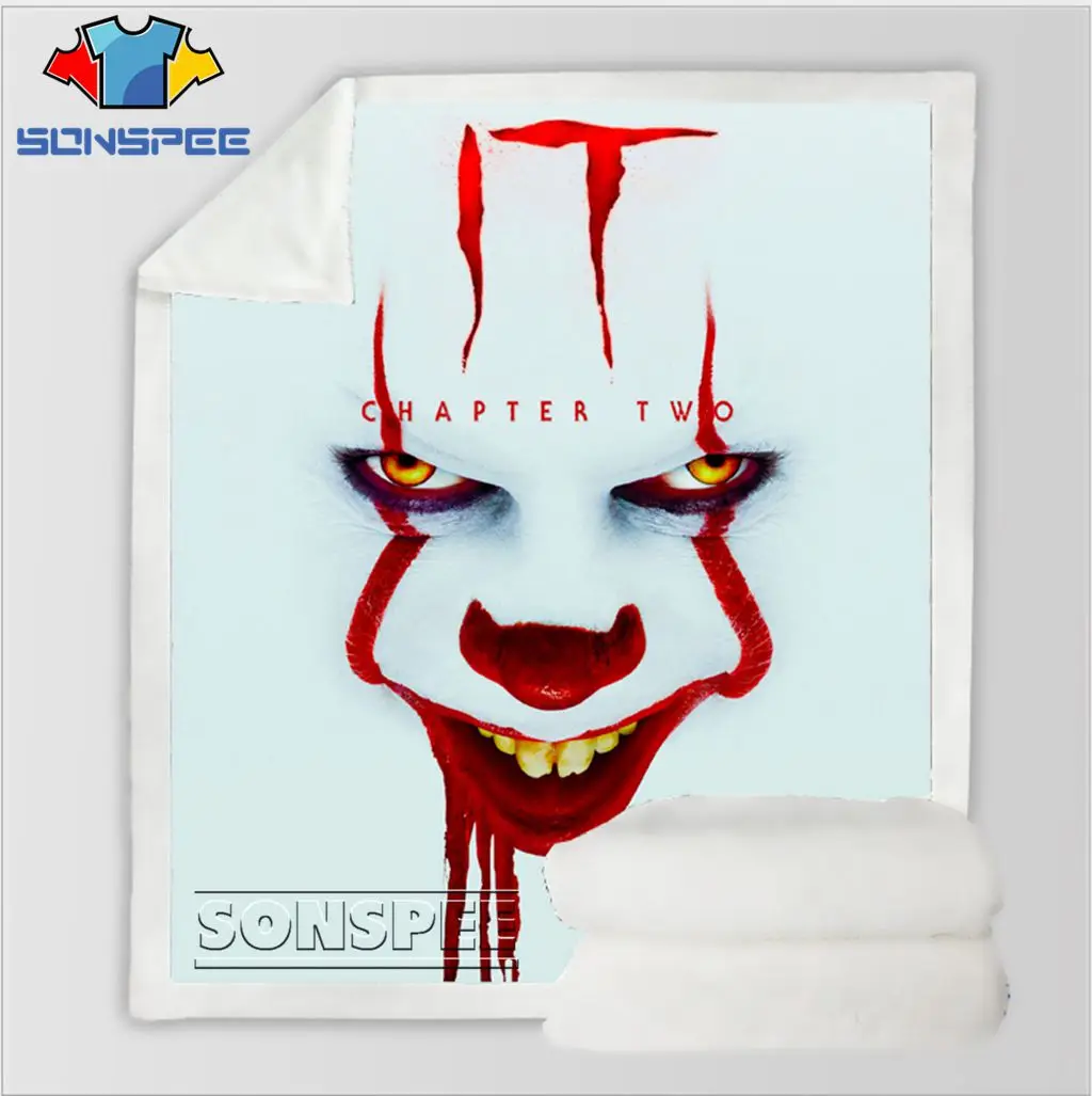 SONSPEE 3D Printed Film It Chapter Two Blanket Home Bedspread Clown Horror Funny Harajuku Travel Warm Warm Blanket
SONSPEE 3D Printed Film It Chapter Two Blanket Home Bedspread Clown Horror Funny Harajuku Travel Warm Warm Blanket