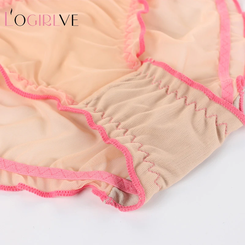 Logirlve Low-Waist Briefs Sexy Transparent Mesh Ladies Underwear Elastic Explosion Style Summer Comfort Cotton Crotch Wholesale
Logirlve Low-Waist Briefs Sexy Transparent Mesh Ladies Underwear Elastic Explosion Style Summer Comfort Cotton Crotch Wholesale