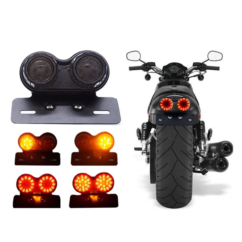 Universal Motorcycle LED Taillight 12V Turn Signal Warning Brake Light Retro License Plate Lamp for Honda Kawasaki Yamaha Suzuki
Universal Motorcycle LED Taillight 12V Turn Signal Warning Brake Light Retro License Plate Lamp for Honda Kawasaki Yamaha Suzuki