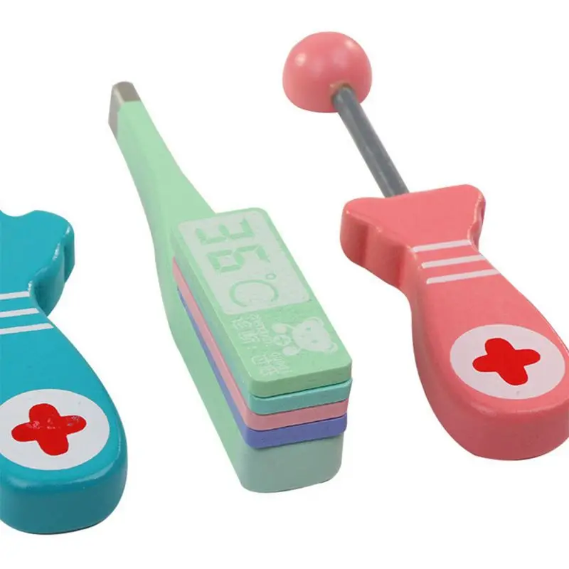 Kids Doctor Toys Role-playing Games Pretend Play Wooden Medical Kit Set Pretend Doctor Play Toys for Children R7RB
Kids Doctor Toys Role-playing Games Pretend Play Wooden Medical Kit Set Pretend Doctor Play Toys for Children R7RB