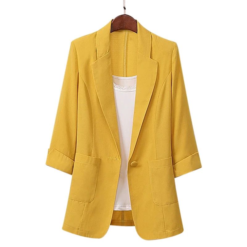 Cotton Long women Large Size Suit Jacket Loose Casual Fashion Suit Women'S Clothing
Cotton Long women Large Size Suit Jacket Loose Casual Fashion Suit Women'S Clothing
