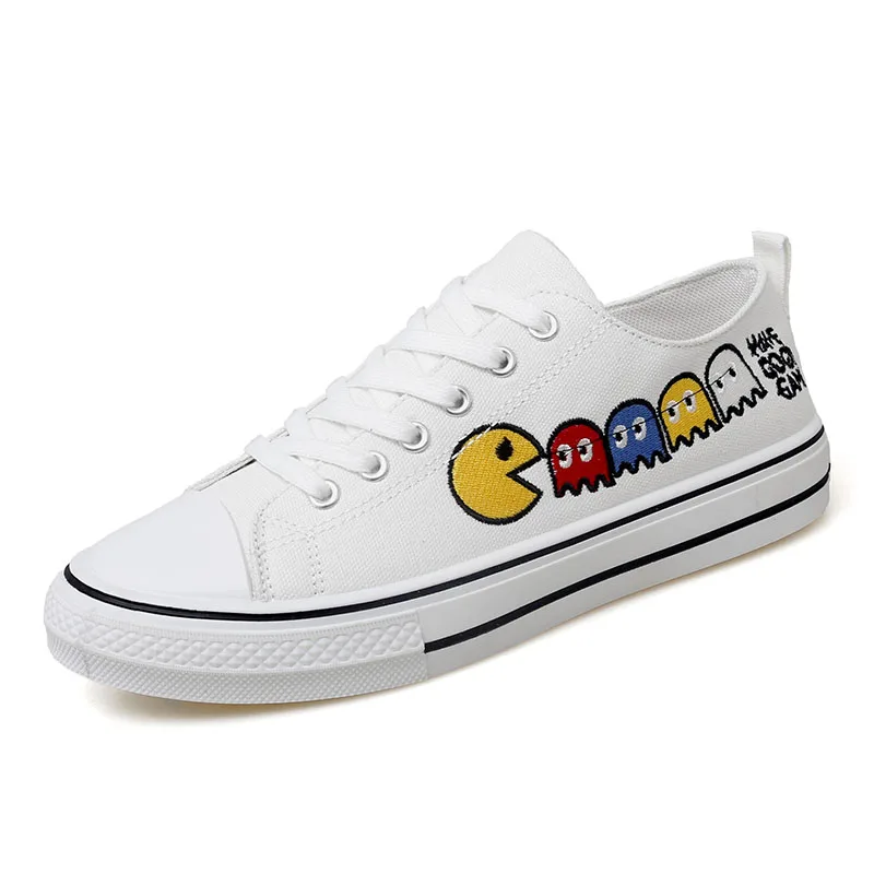 

KIANII Casual Lace-up Vulcanized Shoes 2021 Classic Cartoon Girls Flat Shoes 35-44Size Campus Students Low-Top Canvas Shoes Boys