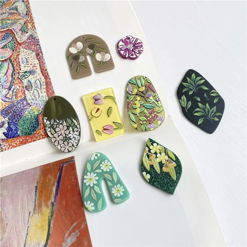 6PCS INS Embossed Bright Colored Flowers Illustration Flower Embossed Acrylic Pendant DIY Handmade Jewelry Earrings Accessories
6PCS INS Embossed Bright Colored Flowers Illustration Flower Embossed Acrylic Pendant DIY Handmade Jewelry Earrings Accessories