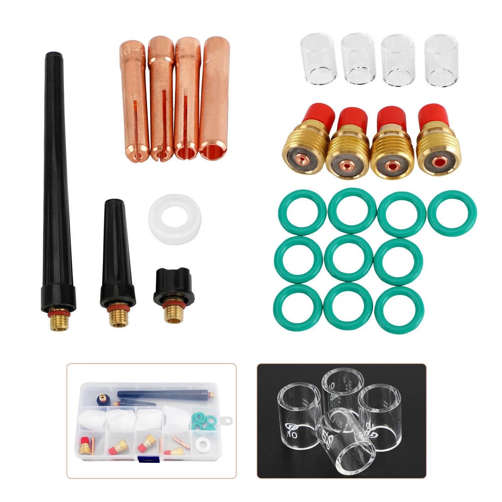 For TIG WP-9/20/25 Welding Torch Universal TIG Gas Solder Lens Chuck Body Heat-resistant Glass Set Gas Solder Machine Parts
For TIG WP-9/20/25 Welding Torch Universal TIG Gas Solder Lens Chuck Body Heat-resistant Glass Set Gas Solder Machine Parts