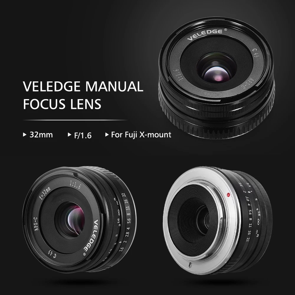 Объектив камеры VELEDGE 32 мм F1.6 супер высокое разрешение Большая диафрагма