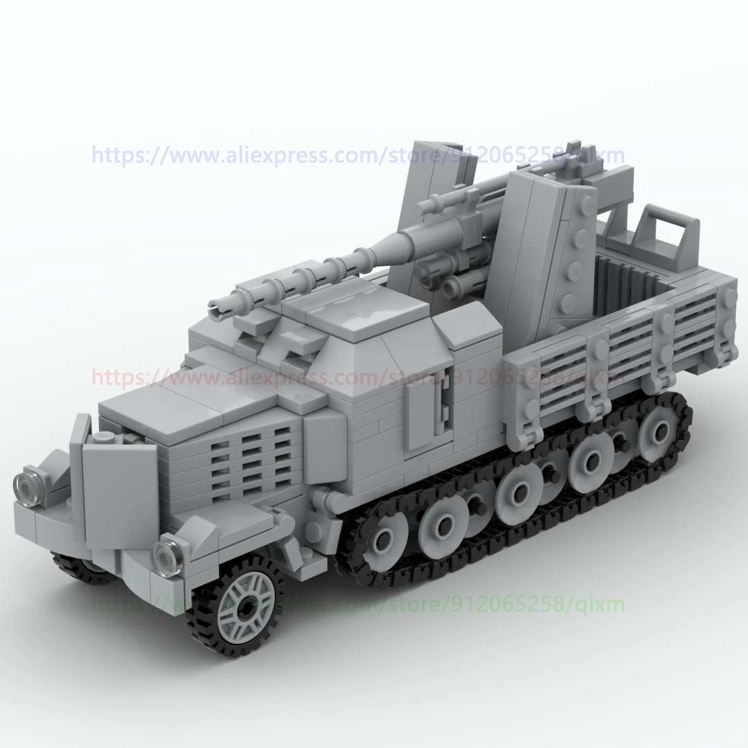 Military Weapon Building Blocks Selbstfahrlafette auf 18 ton Zugkraftwagen Soldier Figures Educational Toys for Children 551PCS
Military Weapon Building Blocks Selbstfahrlafette auf 18 ton Zugkraftwagen Soldier Figures Educational Toys for Children 551PCS