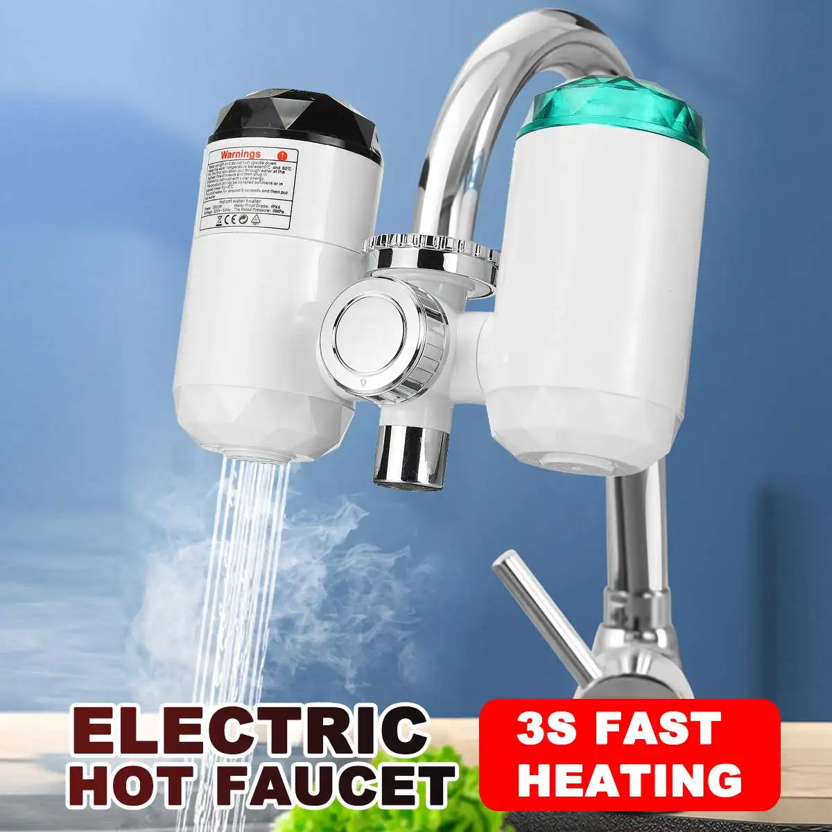3S rapid fever Electric Hot Water Heater Shower 220V Kitchen Faucet EU Plug Electric Water Heater Tap 3000W Digital Display
3S rapid fever Electric Hot Water Heater Shower 220V Kitchen Faucet EU Plug Electric Water Heater Tap 3000W Digital Display