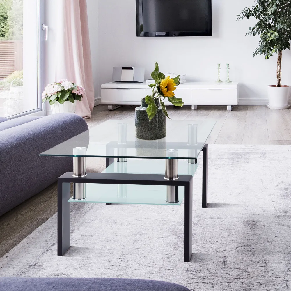 Rectangle Glass Coffee Table Clear Coffee Table Modern Side Center Tables for Living Room Furniture Living Room Home accessorie
Rectangle Glass Coffee Table Clear Coffee Table Modern Side Center Tables for Living Room Furniture Living Room Home accessorie