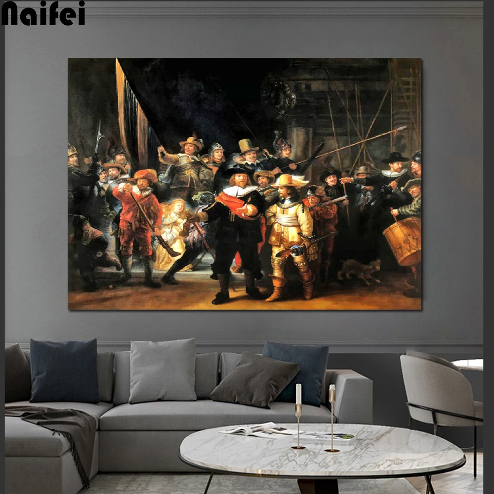 DIY 5D Diamond Painting Cross Stitch Nachtwacht Diamond Embroidery Famous Painting Diamond Mosaic Pattern night watch
DIY 5D Diamond Painting Cross Stitch Nachtwacht Diamond Embroidery Famous Painting Diamond Mosaic Pattern night watch