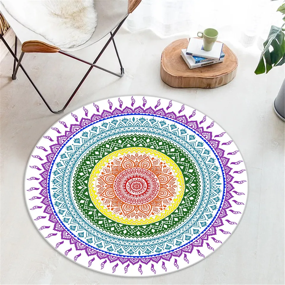 Morocco Style Mandala Round Rug Polyester Ethnic Geometric Floral Carpet Bedroom Anti-slip Chair Mat Bedside Mat Bedroom Doormat
Morocco Style Mandala Round Rug Polyester Ethnic Geometric Floral Carpet Bedroom Anti-slip Chair Mat Bedside Mat Bedroom Doormat