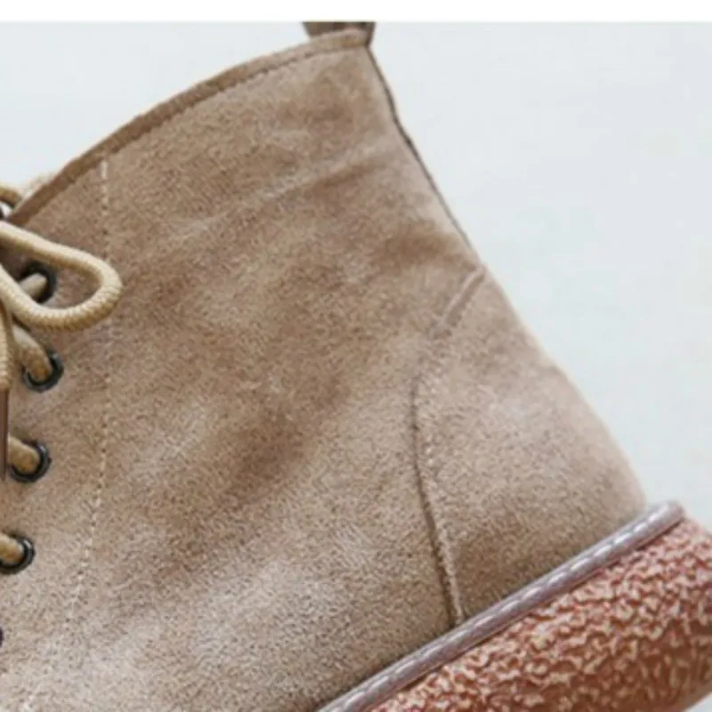Boots 100% Genuine Leather Cow Suede Casual Ankle Boots Comfortable Quality Soft Handmade Lady Flat Shoes With Fur
Boots 100% Genuine Leather Cow Suede Casual Ankle Boots Comfortable Quality Soft Handmade Lady Flat Shoes With Fur