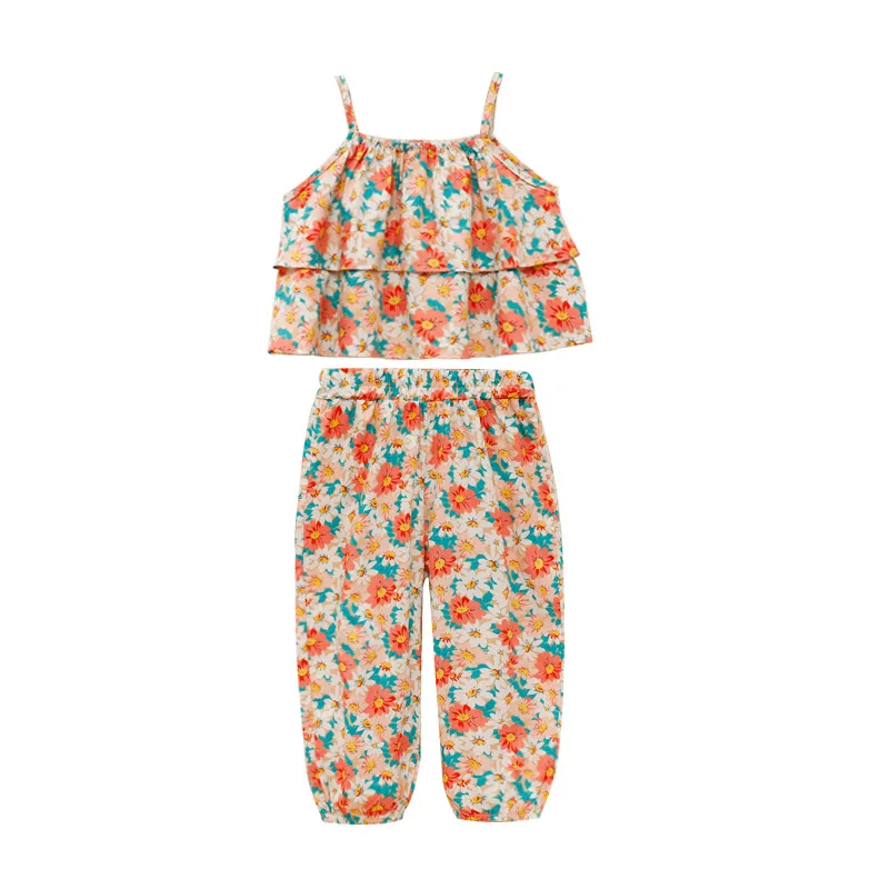 2021 Two Piece Set Summer Suit Fashion Girls Camisole Top Girl Floral Vest Baby Children's Casual Pants Toddler Girl Outfits 
2021 Two Piece Set Summer Suit Fashion Girls Camisole Top Girl Floral Vest Baby Children's Casual Pants Toddler Girl Outfits