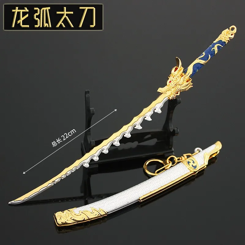 Naraka: Bladepoint Longhu Alloy Swords Knife Katana Game Weapon Handicraft Decoration Model Christmas Children Holiday Yoy Gift
Naraka: Bladepoint Longhu Alloy Swords Knife Katana Game Weapon Handicraft Decoration Model Christmas Children Holiday Yoy Gift