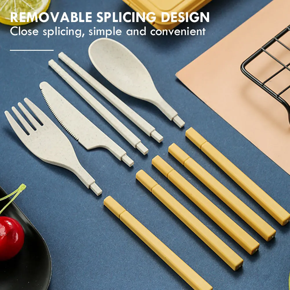 Portable Foldable Cutlery Set Wheat Straw Tableware Outdoor Camping Dinnerware Kids Dinner Set With Mini Box Kitchen Utensils
Portable Foldable Cutlery Set Wheat Straw Tableware Outdoor Camping Dinnerware Kids Dinner Set With Mini Box Kitchen Utensils