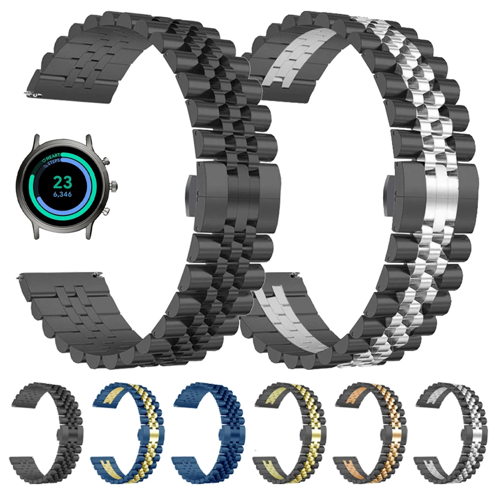 22mm Metal Wrist Strap for Fossil Gen 4 5 Carlyle HR Julianna HR Fossil Sport 43mm / Q Explorist HR Stainless Steel Watchband
22mm Metal Wrist Strap for Fossil Gen 4 5 Carlyle HR Julianna HR Fossil Sport 43mm / Q Explorist HR Stainless Steel Watchband