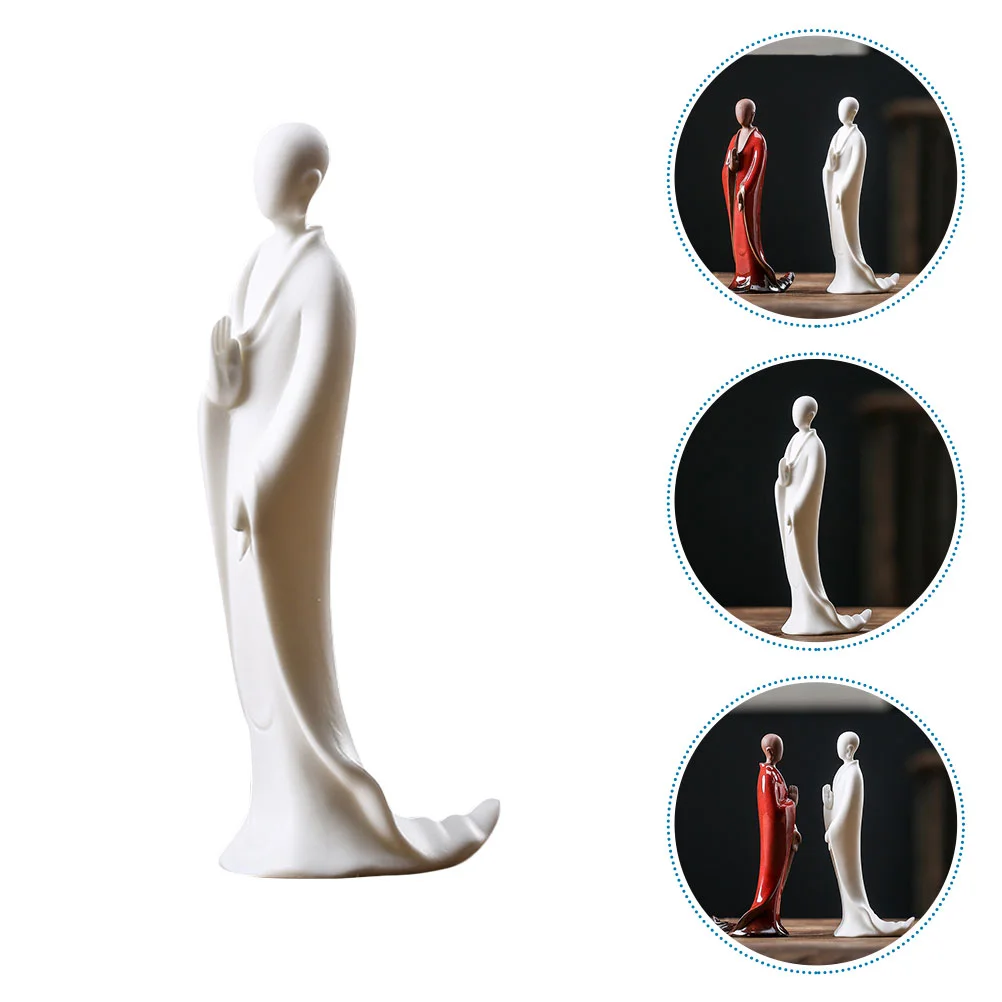 1 шт. изысканное маленькое украшение в форме монаха, керамическое украшение для рабочего стола (белый)
1 шт. изысканное маленькое украшение в форме монаха, керамическое украшение для рабочего стола (белый)